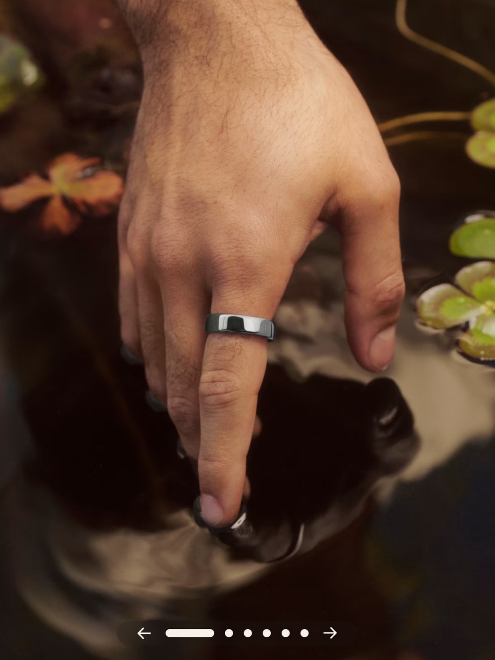 Oura Ring 5 in Silver (Size 7) - Picture 3 of 7